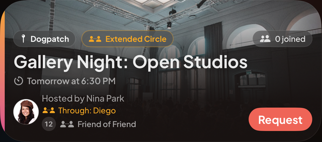 Extended-circle activity: Gallery Night Open Studios hosted by Nina Park, through Diego